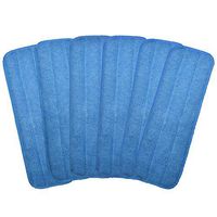 Microfiber Replacement Mop Pad, 18" x 6" Wet & Dry Home & Commercial Cleaning Refills, Reusable Floor Mop Pads (6 Pack)