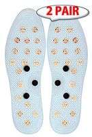 [Pack of 2] Anti-Odor Acupressure Copper Magnetic Massage Shoe Insoles