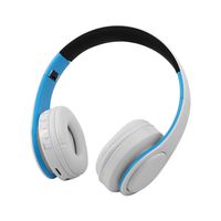 Bluetooth Headphones Over Ear, Noise Cancelling HiFi Stereo Wireless Headset, Foldable, Comfortable Protein Earpads (Blue White)