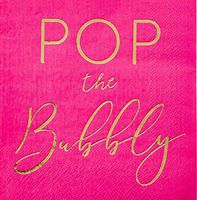 Juvale Pop The Bubbly Bachelorette Paper Party Cocktail Napkins (50 Pack)