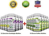 All-in-One Weight Diet Loss Pills & Appetite Suppressant Bundle w/Pure Green Coffee Bean Extract + Garcinia Cambogia Extract | Blocks Fat, Sugar, Carbs - 1440 Veggie Capsules - Gluten Free & Non GMO