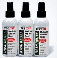 Tecnu Rash Relief Medicated Anti Itch Spray with Scar Prevention, 3 Count
