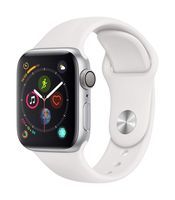 Apple Watch Series 4 (GPS, 40mm) - Silver Aluminum Case with White Sport Band (Renewed)
