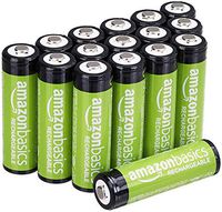 AmazonBasics AA Rechargeable Batteries (2000 mAh), Pre-charged - Pack of 16 (Appearance may vary)