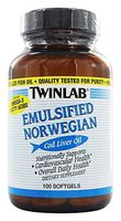 Twin Lab Emulsified Cod Liver Oil Softgels, 100 Count
