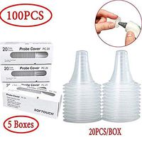 100 Counts Ear Thermometer Probe Covers/Refill Caps/Lens Filters for All Braun ThermoScan Models and Other Types of Digital Thermometers Disposable Covers (Clear)