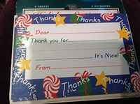 Candy & Stars Thank You Holiday Stationery Cards
