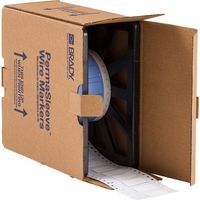 Brady PS-500-150-WT 1.5" Width x 0.851" Height, B-342 Heat-Shrink Polyolefin, Matte Finish White PermaSleeve Wire Marking Sleeve (Pack of 500)