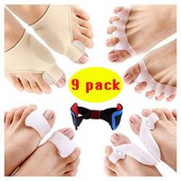 LANYHU Stretcher & Toe Separator - Pack of 9 Toe Separators and Spreaders for Bunion, Overlapping Toes and Drift Pain Toe Stretcher & Toe Separators. Fight Bunions, Hammer Toes, Foot Pain