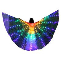 Meidexian888 LED Angel Isis Wings, LED Butterfly Wings Belly Dance Costumes Glowing Performance Clothing (B)
