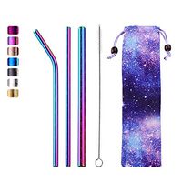 Reusable Metal Straws Extra Wide Party Drinking Straws Stainless Steel Straws Kit for Women Men Magic Mother's Day Gift