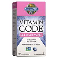 Garden of Life Multivitamin for Women - Vitamin Code 50 & Wiser Women's Raw Whole Food Vitamin Supplement with Probiotics, Vegetarian, 240 Count