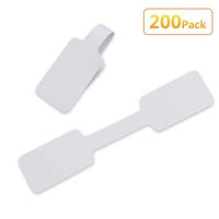 Timoo 200 PCS Blank Jewelry Labels, Paper Barbell Jewelry Display Price Tags Stickers