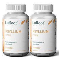 Psyllium Husk Seed Powder Capsules, 240 Capsules - 725 mg per Serving, Made with Organic Non-GMO & Gluten Free psyllium Husk - Soluble Fiber Supplement by LuRoot (Pack 2)