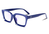 FEISEDY Retro Oprah Square Blue Light Blocking Reading Glasses Anti Glare Digital Eyestrain Reader B2479 Blue 2.50x