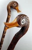 34 inch DUCK Cane Walking Stick Wooden Handmade Men's Accessories