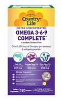 Country Life - Ultra Concentrated Omega 3-6-9 Complete - 180 Softgels