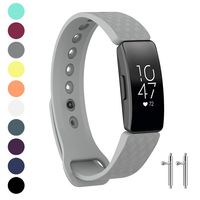 Watbro Compatible with Fitbit Inspire HR Bands/Fitbit Inspire Band, Adjustable Soft Silicone Waterproof Inspire Straps for Women Men Sports Replacement Wristband for Inspire/Inspire HR Fitness Tracker