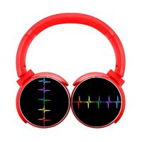Gay Pride LGBT Rainbowstereo Wireless Headset with Microphone Bluetooth Foldable Portable Stereo Headset for Pc/Tv/Phone Red