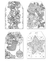 Color Create your Own Gift Tag Set of 24 Pieces 4 Designs Holiday Design