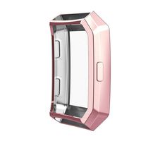 Bullker Compatible with Fitbit Ionic Smart Watch TPU All Around Protective Case Screen Cover Bumper Protector - Rose Gold