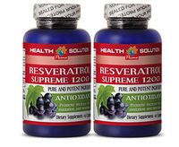 Resveratrol with Green Tea - RESVERATROL Supreme 1200MG - Prevent Skin Aging (2 Bottles)