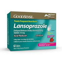 GoodSense Lansoprazole Delayed Release Orally Disintegrating Tablets 15 mg, Acid Reducer, Strawberry