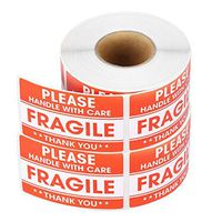 STOBOK 1000 Pcs Fragile Stickers 2 x 3 Inches Please Handle with Care - Thank You Fragile Warning Labels Stickers for Shipping and Packing