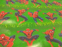 Paper Birthday Party Supply Supplies Wrapping (Bonus Jiggy Themed Writing Tool) Greetings 1 Roll Design Festive Spiderman Spider Man Spider-Man