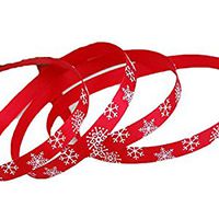 BESTOYARD Christmas Ribbon Gift Wrapping Ribbon Snowflake Ribbon for Gift Packing Wrapping 20M (Red)