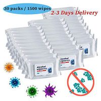(Expedited Delivery) Alcohol Detergent Wipes,75% Alcohol Wet Wipes,Large Wet Wipes(8"x6") for Daily (1500 Pcs /30 Pack)