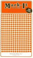 Small 1/8" Removable Mark-it Brand dots for maps, Reports or Projects - Orange