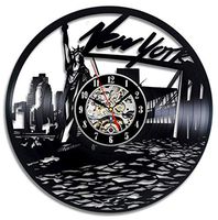 G Creative Vinyl Record Wall Clock Record Quartz Clock Wall Art Clock Retro Nostalgic Home Decoration Wall Clocks (Color : Black, Size : 12 inch) Carl Artbay Beautifully Decorated Clocks