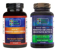 Green Pasture Bundle - Blue Ice Skate Liver Oil and Royal Butter Oil/Fermented Cod Liver Oil Blend 120 Capsules Each