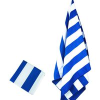 Fine Microfiber Beach Towel - Quick Dry for Camping Travel, Gym, Pool, Swimmers - Compact, Lightweight, Sand-Free with Easy Pack Carry Bag (Blue)