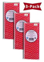Jacent Stylish Biodegradable Paper Straws, 24 Count per Package, Red, 3-Pack