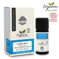 Aroma Tierra Organic Juniper Berry Essential Oil (Bulgaria) - 100% Pure, Natural, Certified Organic by ECOCERT (10ml)