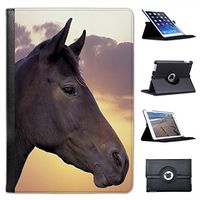 Close-up of Horse's Face for Apple iPad Mini, iPad Mini 2, iPad Mini Retina, iPad Mini 3 Faux Leather Folio Presenter Case Cover Bag with Stand Capability