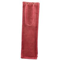 Eco-Friendly Reusable Single Bottle Burlap Jute Wine Gift Bag with Rope Handle - Red (Pack of 6)