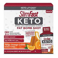 SlimFast Keto Fat Bomb Shot, Tangy Orange Crème, 10 Fl Oz, 10 Count
