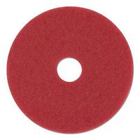 Boardwalk 4012RED Standard 12" Diameter Buffing Floor Pads Red 5/Carton