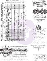 Prima Marketing 967031 Finnabair Cling Stamps 6"X7.5"-Old Paper Work