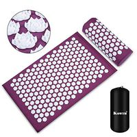 Acupressure Mat and Pillow Set, Kowth® Wellness Therapy Acupuncture Mats and Pillow for Back/Neck Pain Relief and Muscle Relaxation, Sciatic Pain, Insomnia, Comes in a Carry Bag (Purple)