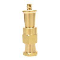 Foto&Tech Brass Spigot 1/4"-20 Male Thread Screw Adapter Hexagonal Stud for Manfrotto Super Clamps/Light Head