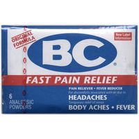 BC Fast Pain Relief Powder, New Formula  - 6 Analgesic Powders ea