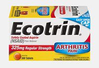 Ecotrin Regular Strength Safety Coated Aspirin | Arthritis Pain | 300 Tablets