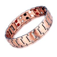 Men's and Women's Copper Magnetic Bracelet 2 Rows Magnet Health Energy Bracelet Relief The Pain Gift