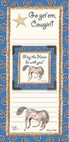 Printwick "Go Get' Em, Cowgirl!" Blue Notepad