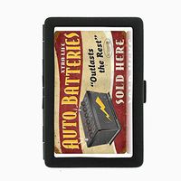 Perfection In Style Black Color Metal Cigarette Case D-250 Auto Batteries Outlasts The Rest