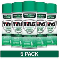 Ting Antifungal Spray Powder for Athlete's Foot, Jock Itch, Ringworm | Max Strength | 4.5-Ounces | 5-Pack